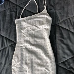 White rhinestone party dress